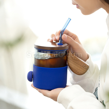 客製化簡約吸管玻璃杯禮品