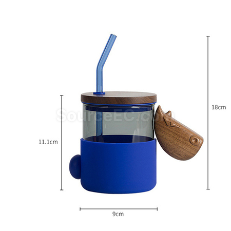 客製化簡約吸管玻璃杯禮品