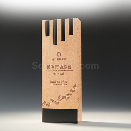 客製化硯石實木獎座禮品