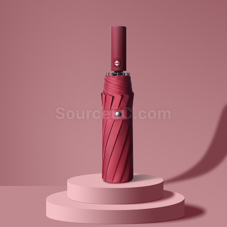 客製化強抗風12骨三摺雨傘禮品