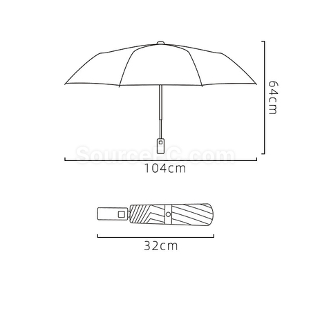 客製化強抗風12骨三摺雨傘禮品