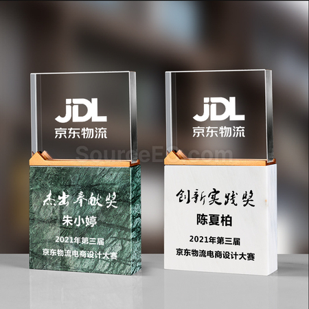 創意大理石水晶獎座