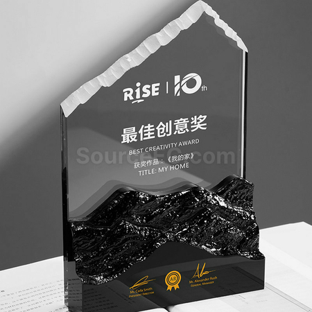 客製化創意大理石水晶獎座禮品