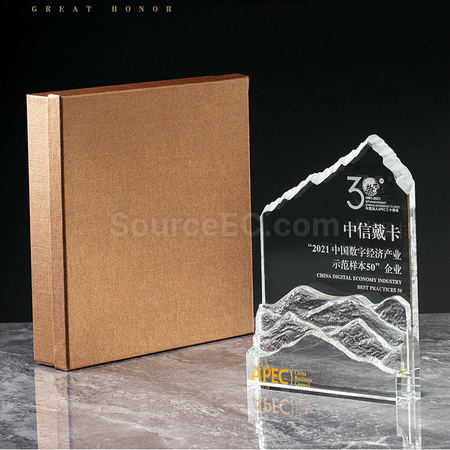 客製化創意大理石水晶獎座禮品