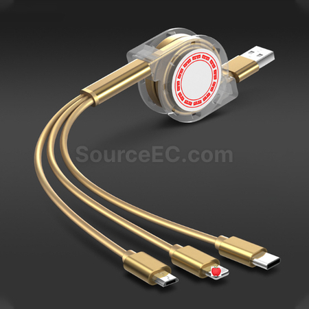 客製化一拖三充電線禮品