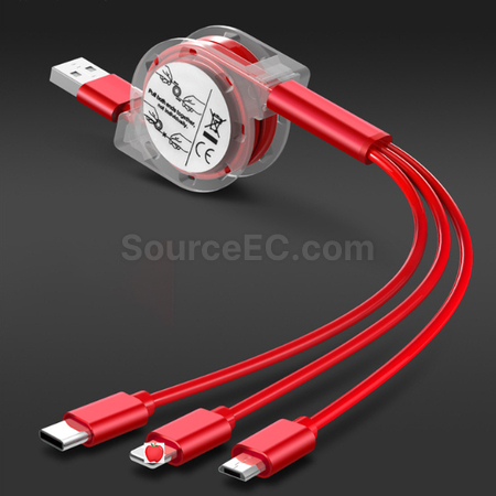 客製化一拖三充電線禮品