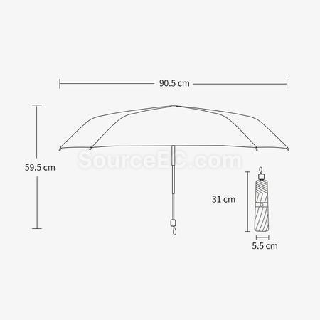 客製化四摺外翻雨傘禮品