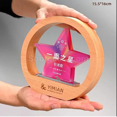 客製化木質水晶座禮品