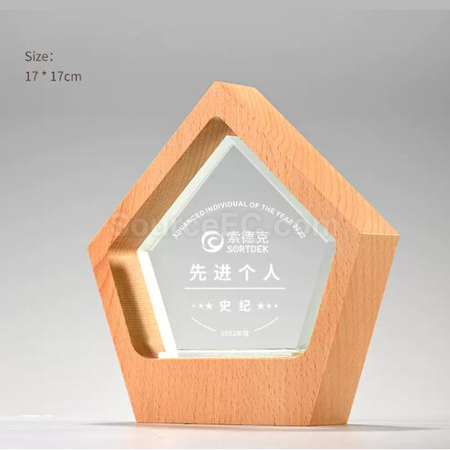 客製化木質水晶座禮品