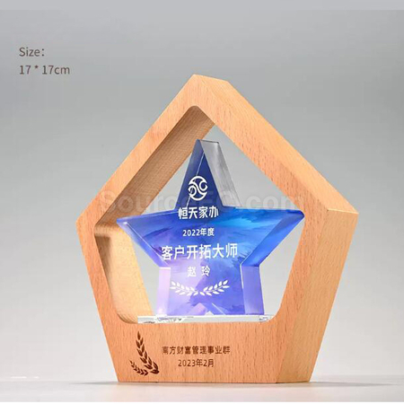 木質水晶座