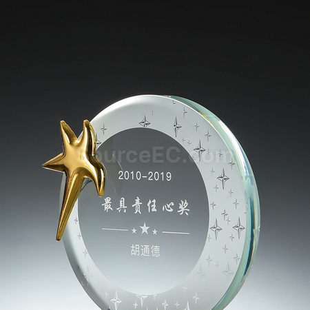 客製化創意金屬水晶座禮品