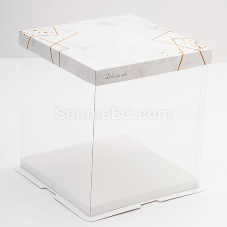 客製化方形全透紙蓋PET透明禮品盒禮品