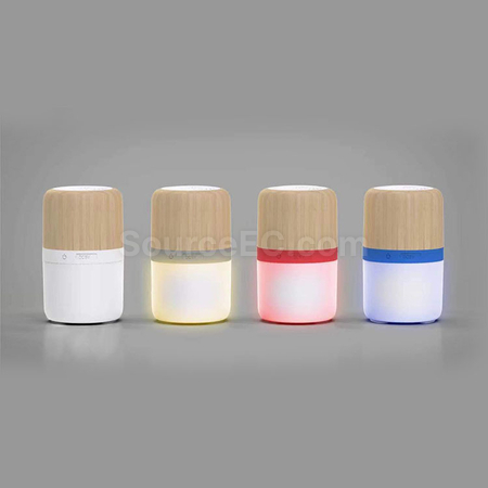 LED竹木紋藍牙音箱