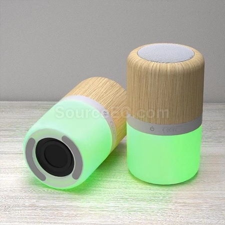 客製化LED竹木紋藍牙音箱禮品
