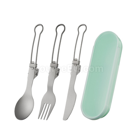 客製化露營鈦折疊餐具套裝禮品