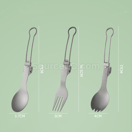 客製化露營鈦折疊餐具套裝禮品