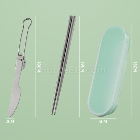 客製化露營鈦折疊餐具套裝禮品