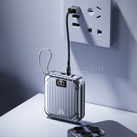 客製化自帶雙線行動電源禮品