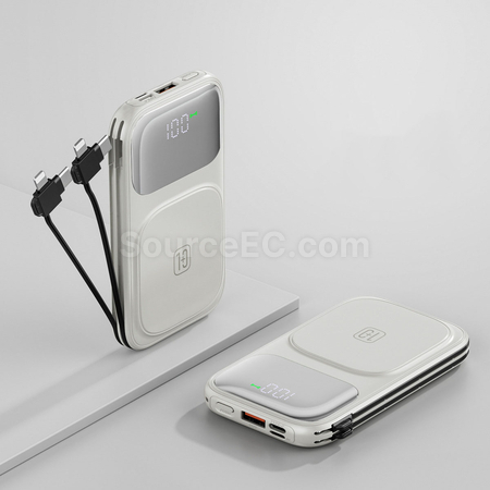 客製化磁吸雙線快充移動電源禮品
