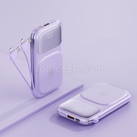 客製化磁吸雙線快充移動電源禮品