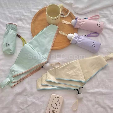客製化口袋五摺彩膠晴雨傘禮品