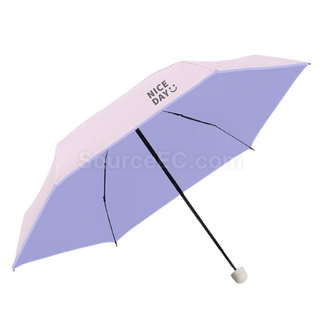 客製化口袋五摺彩膠晴雨傘禮品