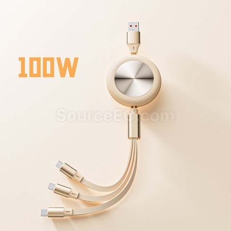 客製化超薄三合一伸縮充電線禮品