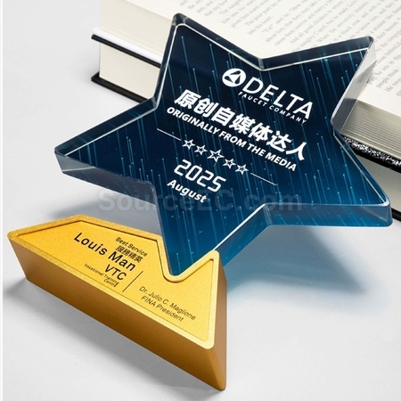 客製化水晶金屬獎座禮品