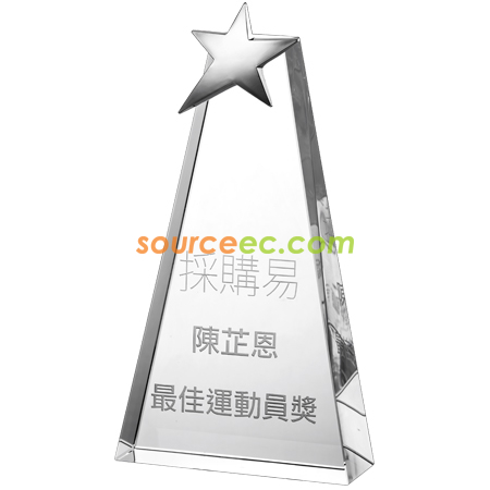 客製化星星水晶獎杯禮品
