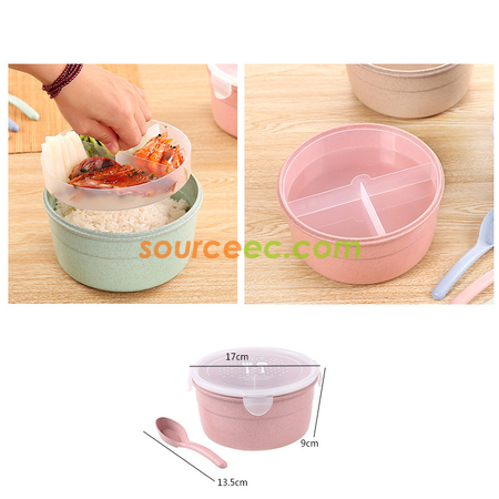 客製化小麥秸稈飯盒禮品
