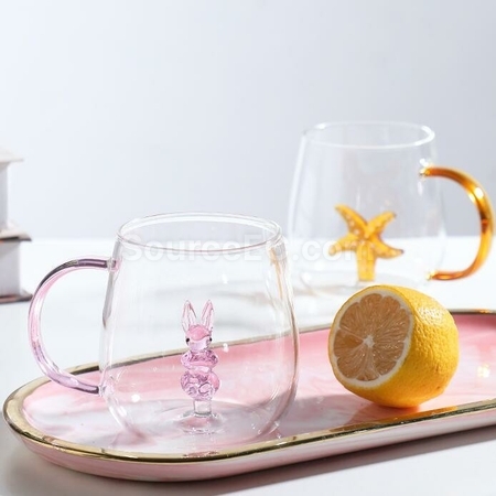 客製化3D立體小動植物玻璃水杯禮品