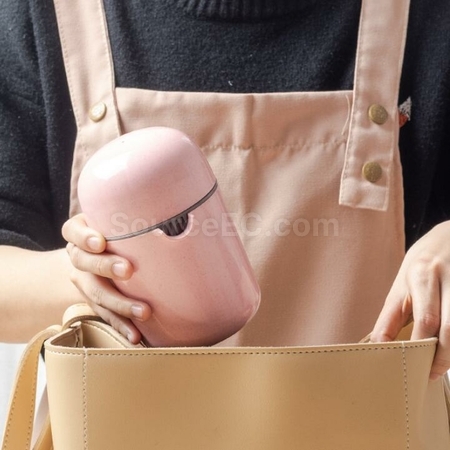 客製化小麥秸稈手動便攜榨汁杯禮品