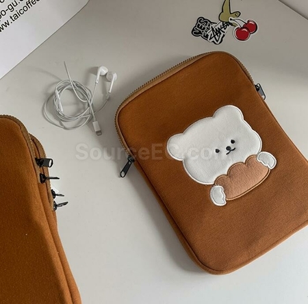 客製化刺繡小熊平板電腦包禮品