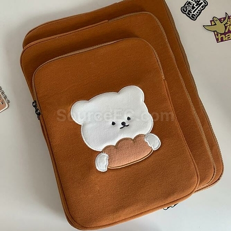 客製化刺繡小熊平板電腦包禮品