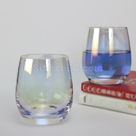 客製化炫彩蛋型玻璃杯禮品