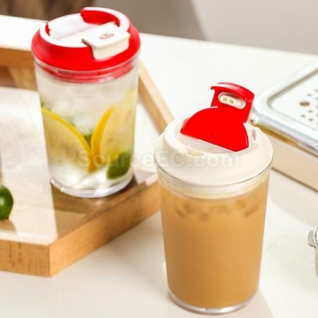 客製化430ML塑料咖啡杯禮品