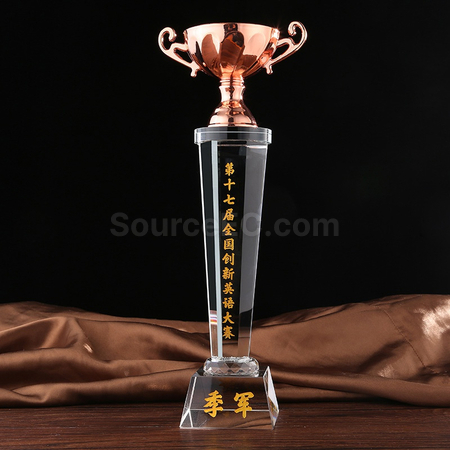 客製化水晶金屬獎盃禮品