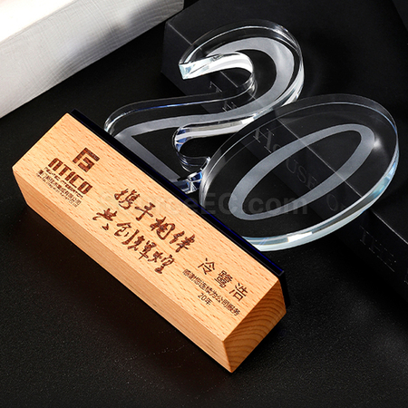 客製化週年水晶獎座禮品