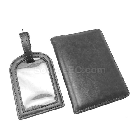 客製化PU行李牌護照套套裝禮品