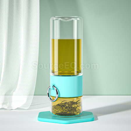 客製化便攜式茶水分離玻璃杯禮品