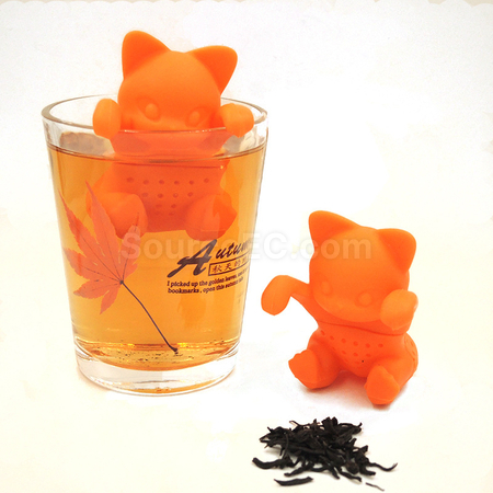 客製化貓咪矽膠泡茶器禮品