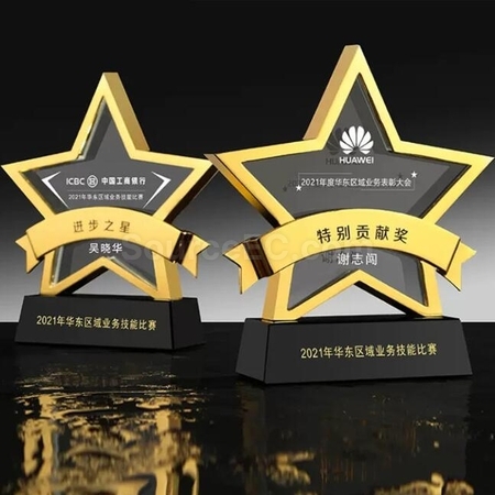 客製化五角星水晶禮品