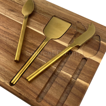 客製化木板食物盤帶餐具禮品