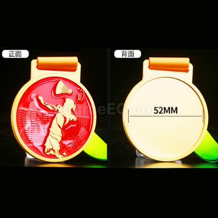 客製化羽毛球金屬獎牌禮品