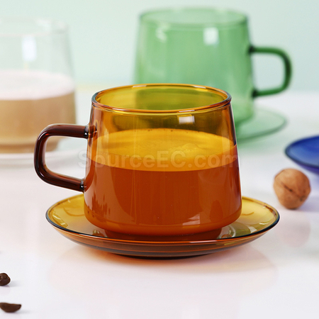 客製化玻璃咖啡杯碟禮品