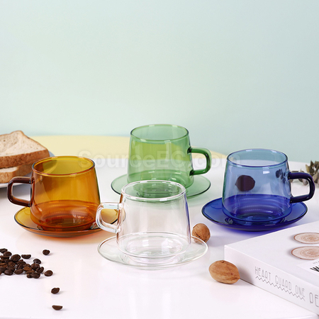 客製化玻璃咖啡杯碟禮品