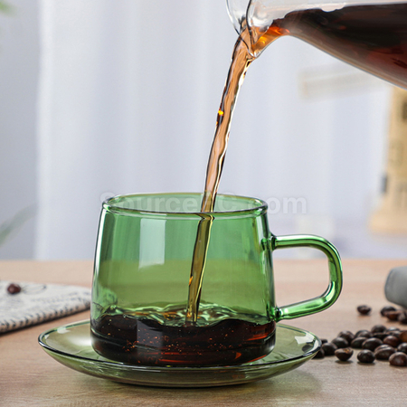 客製化玻璃咖啡杯碟禮品