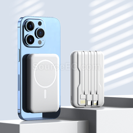客製化10000mAh自帶線移動電源禮品