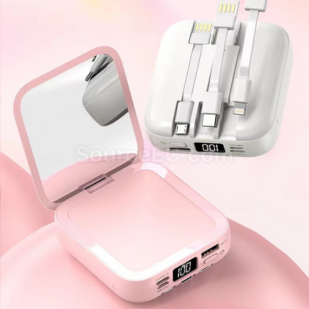 客製化迷你化妝鏡移動電源禮品