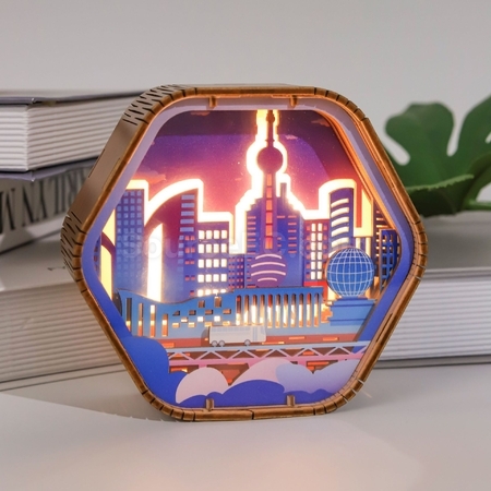 客製化木質雕刻燈禮品